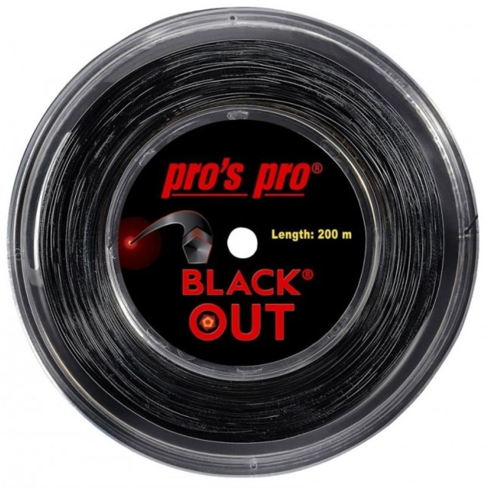 black out pros pro tenis strune 200m kolut 1.29mm črna