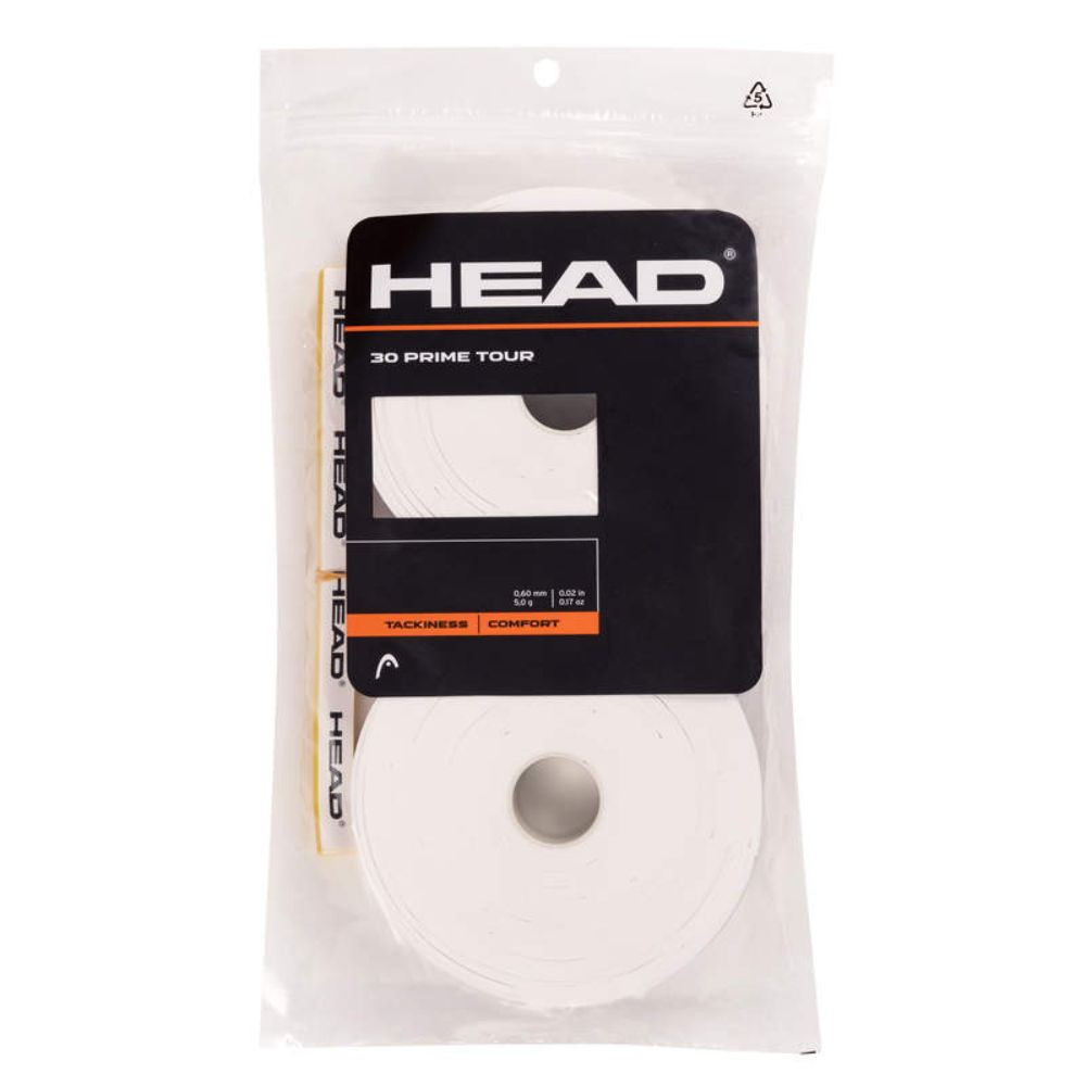 Head Prime Tour prekrivni grip bele barve trideset kosov