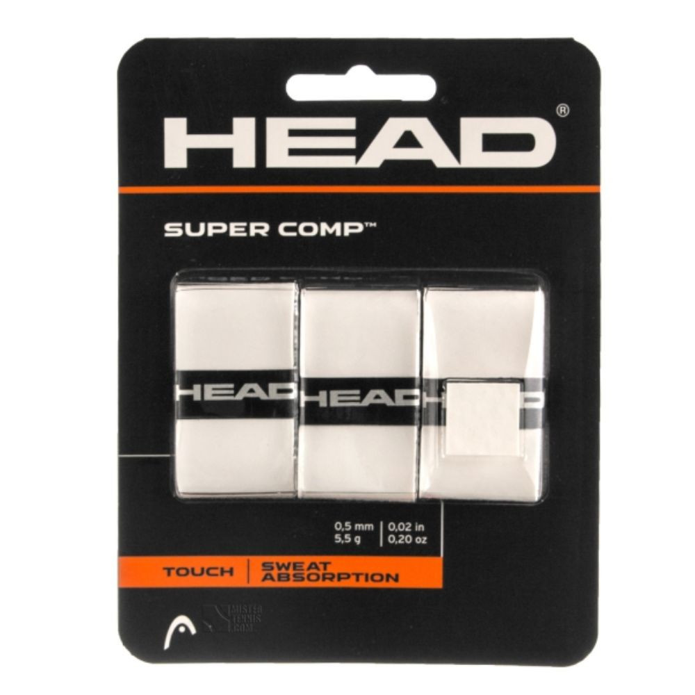 Head Super Comp prekrivni grip bele barve trije kosi