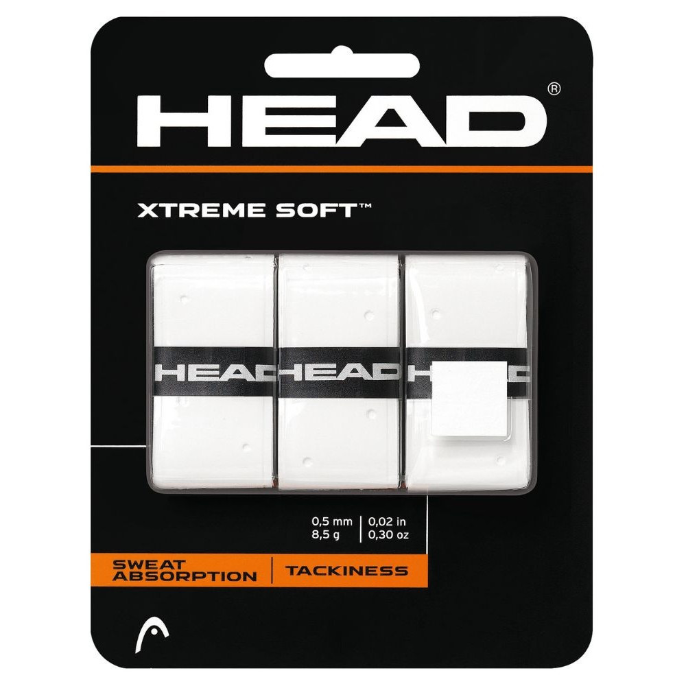 Head Xtreme Soft prekrivni grip bele barve trije kosi