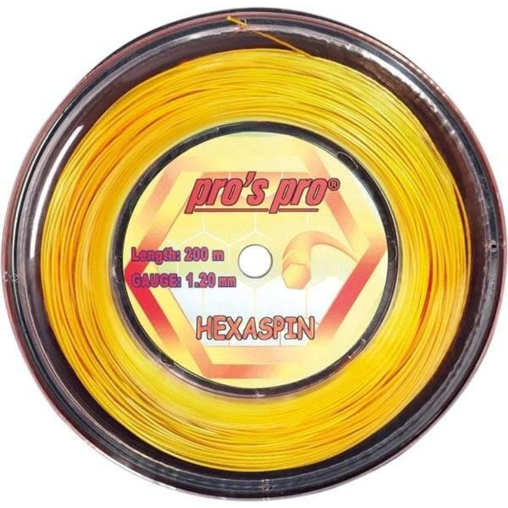 hexaspin pros pro tenis strune 200m kolut 1.30mm rumena