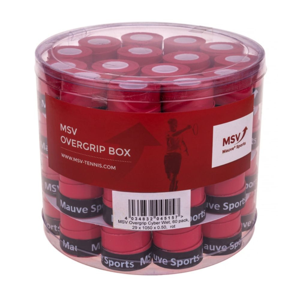 MSV Cyber Wet prekrivni grip rdeče barve 60 kosov