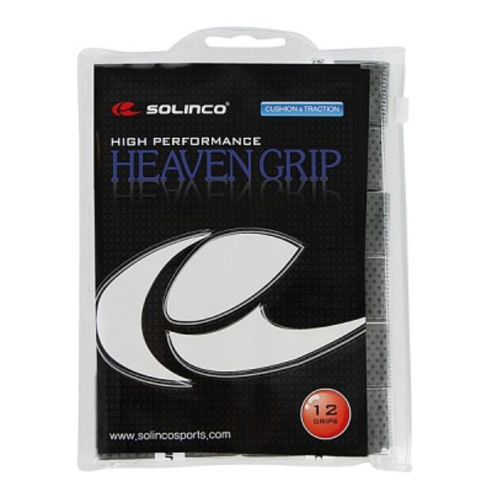solinco heaven prekrivni grip sive barve 12 kosov