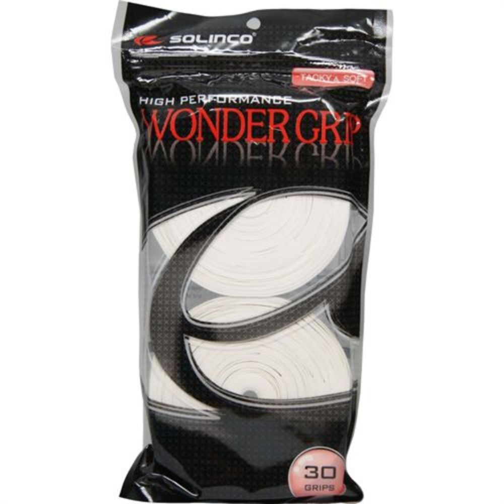 solinco wonder prekrivni grip bele barve 30 kosov