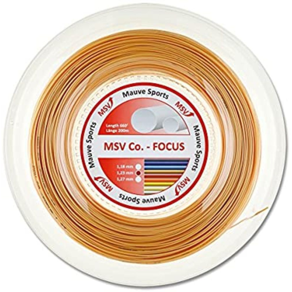Tenis strune MSV Co Focus 200m zlata 1,18 mm
