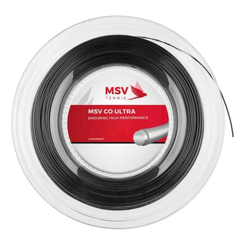 Tenis strune MSV Co Ultra 200 m črna 1,25 mm