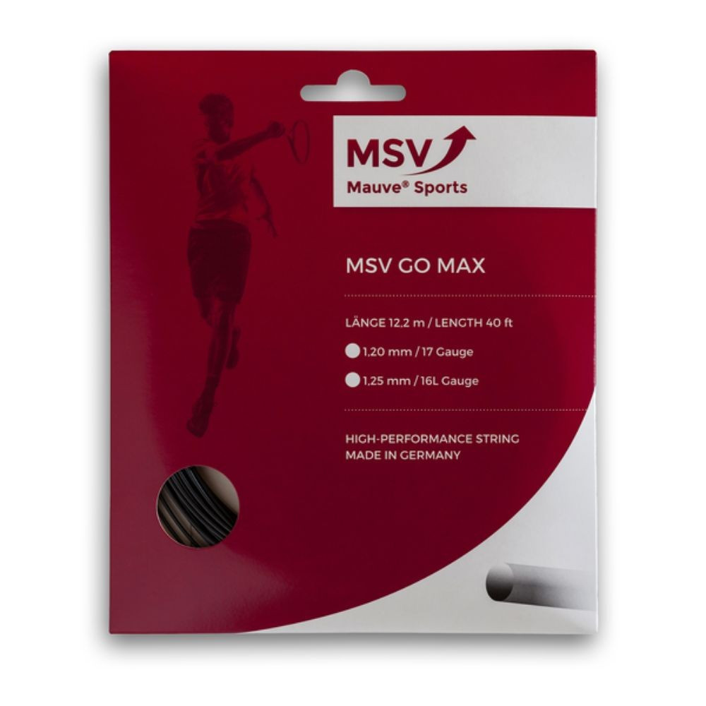 Tenis strune MSV Focus Go Max 12 m črna 1,20 mm