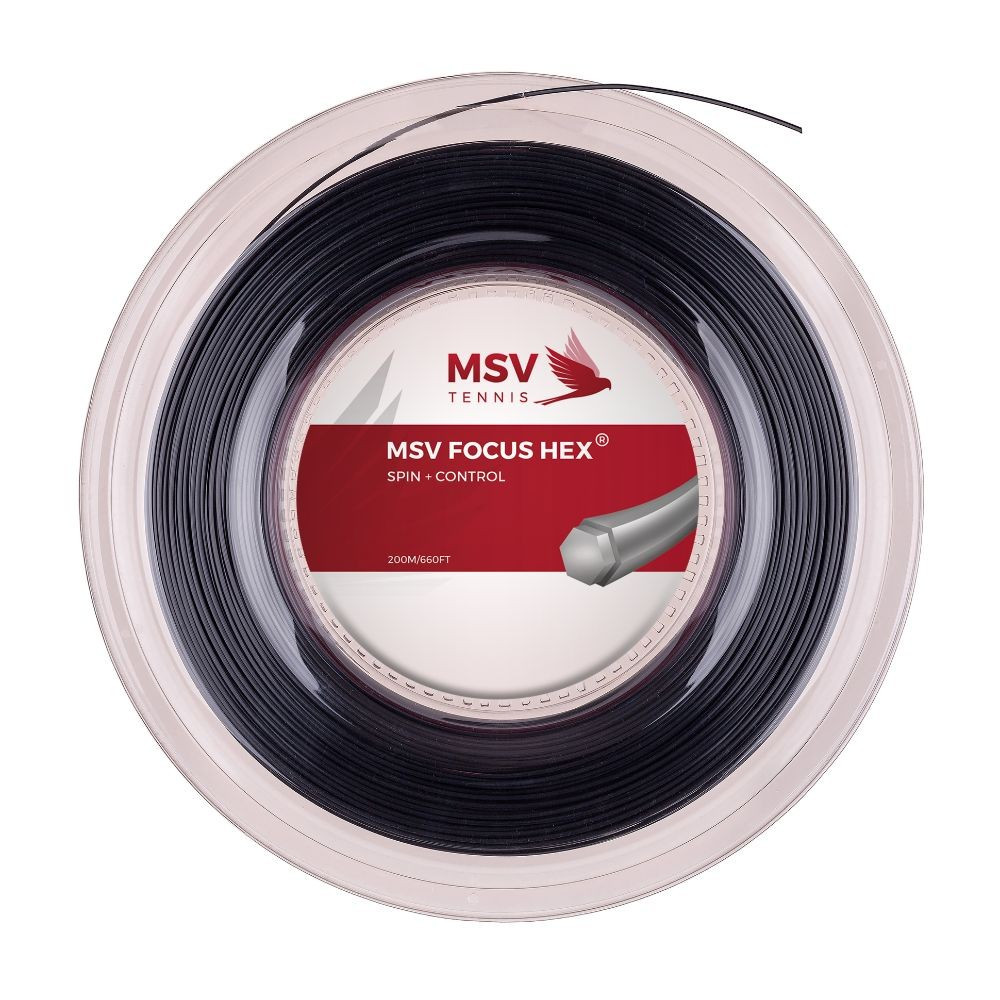 Tenis strune MSV Focus Hex 200 m črna 1,27 mm