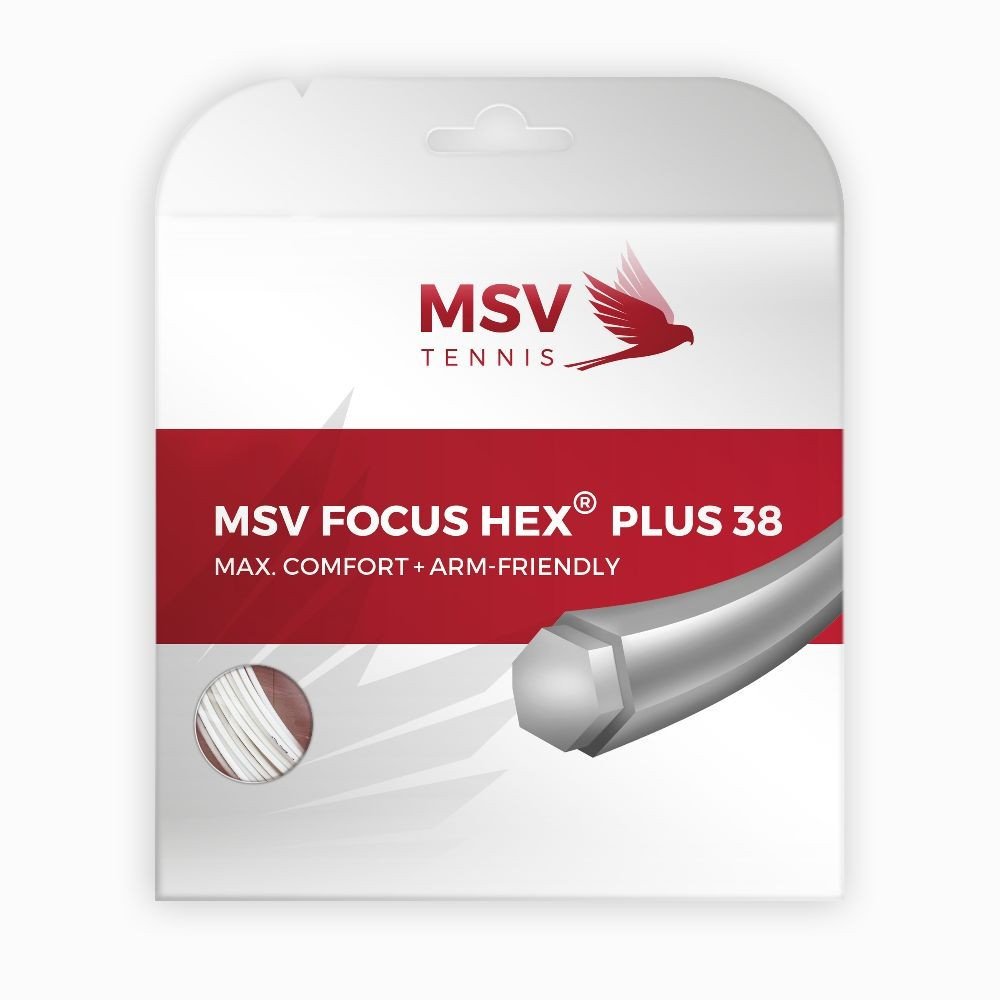Tenis strune MSV Focus Hex plus 38 12 m bela 1,15 mm