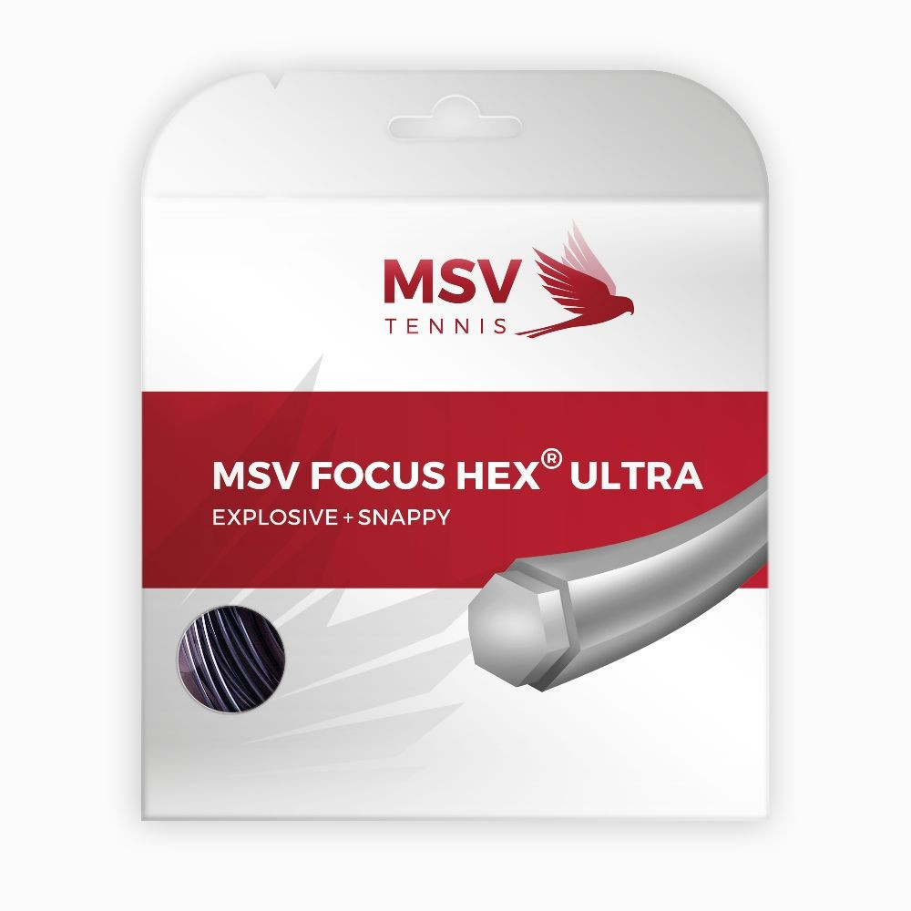 Tenis strune MSV Focus Hex ultra 12 m črna 1,20 mm
