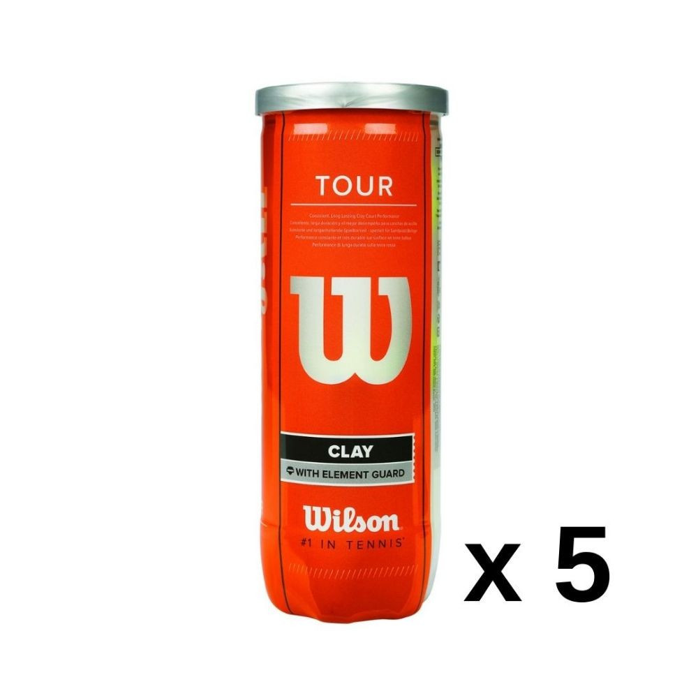 Žoge za tenis Wilson Tour Clay pet tulcev