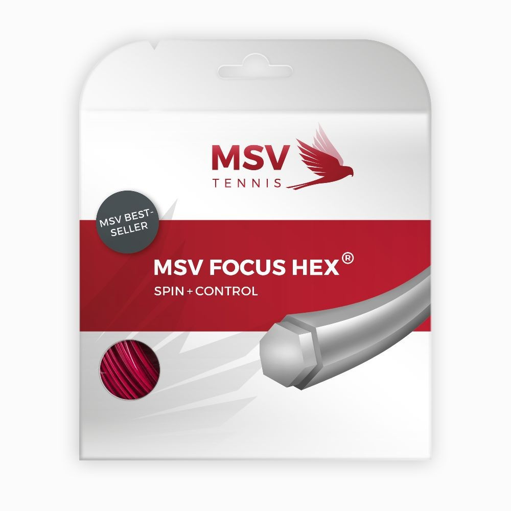 Tenis strune MSV Focus Hex 12m rdeča 1,18 mm