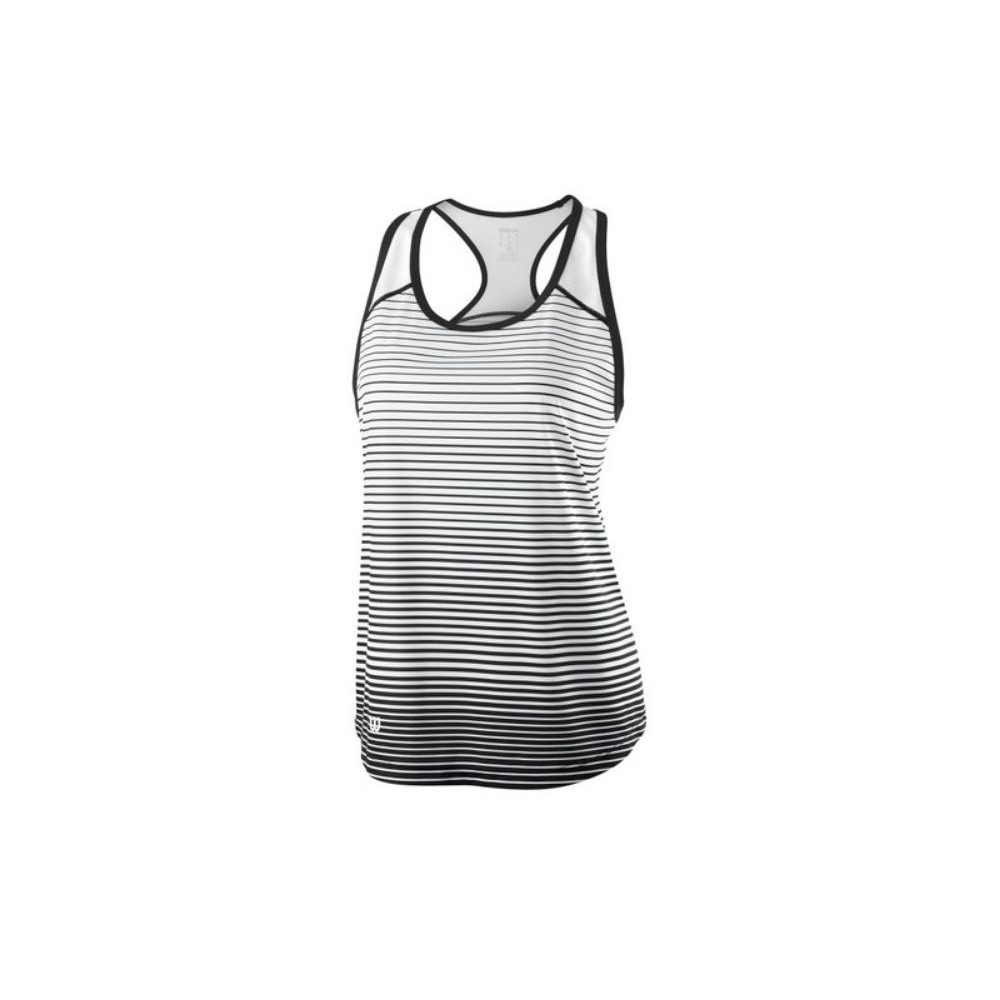 teniška majica ženska Wilson W Team Striped Tank črna