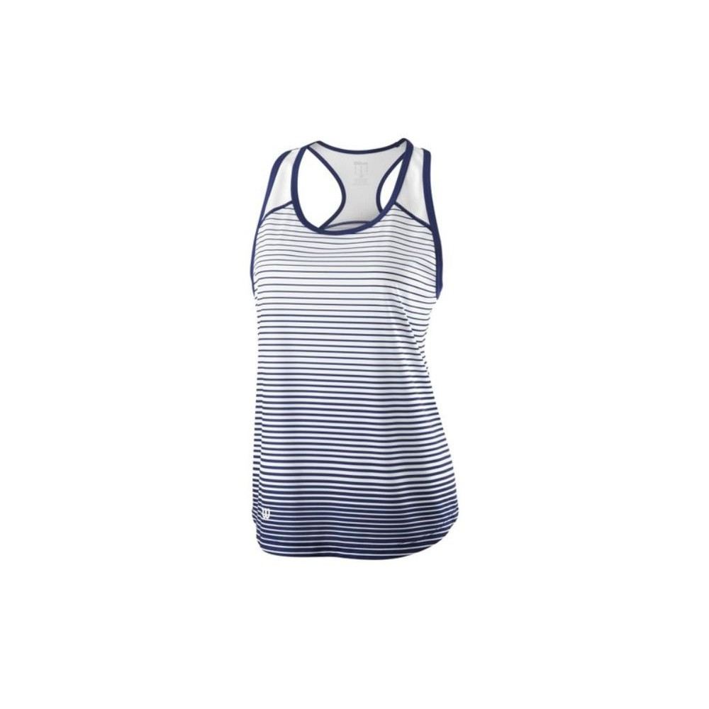 ženska tenis majica Wilson W Team Striped Tank modra