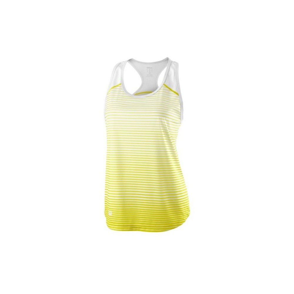 ženska tenis majica Wilson W Team Striped Tank rumena