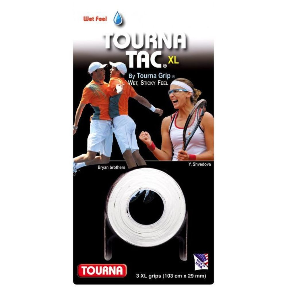 Tourna Tac prekrivni grip bele barve xl trije kosi
