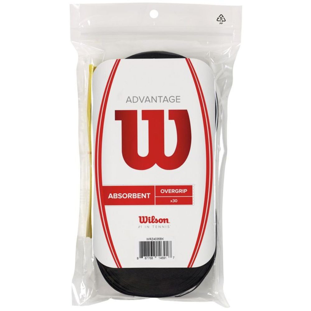 wilson advantage prekrivni grip črne barve 30 kosov