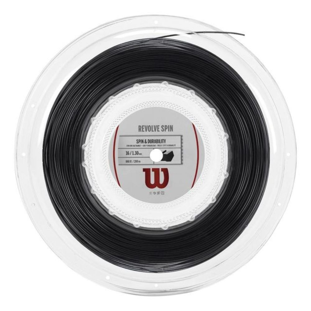 wilson revolve spin kolut tenis strune 200m črna 1.25mm