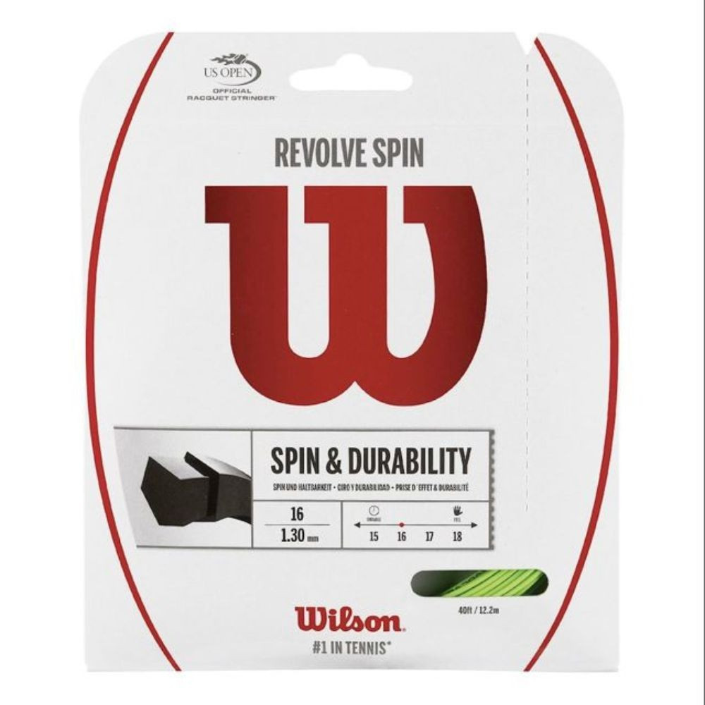 wilson revolve spin set tenis strune 12m zelena 1.30mm