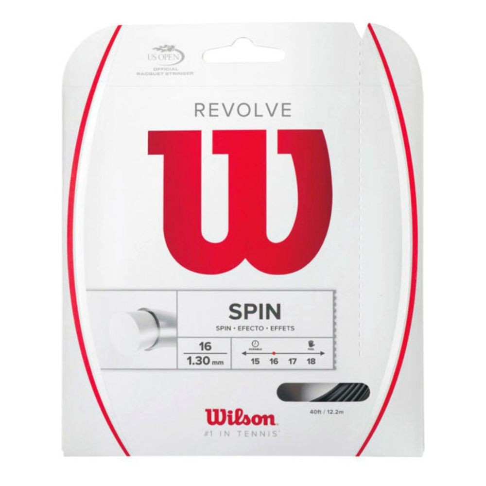 wilson revolve kolut tenis strune 12m črna 1.25mm