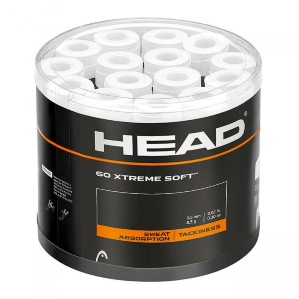 Head Xtreme Soft prekrivni grip bele barve 60 kosov