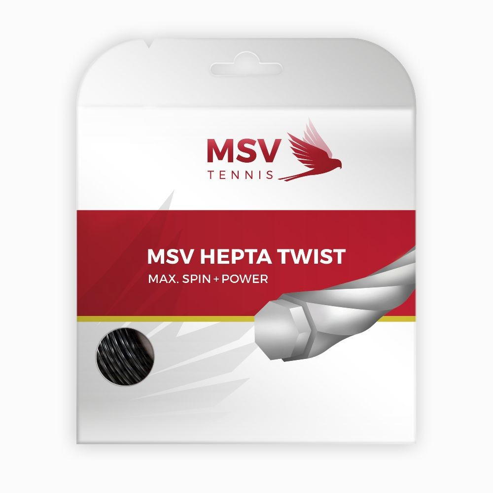 Tenis strune hepta twist 12m črna 1,30mm