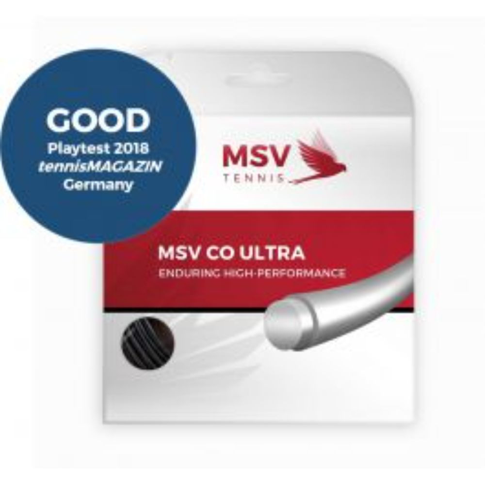 Tenis strune MSV Co Ultra 12 m črna 1,30 mm