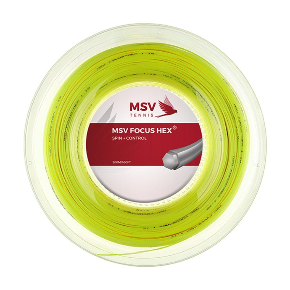 Tenis strune MSV Focus Hex 200 m neon rumena 1,23 mm