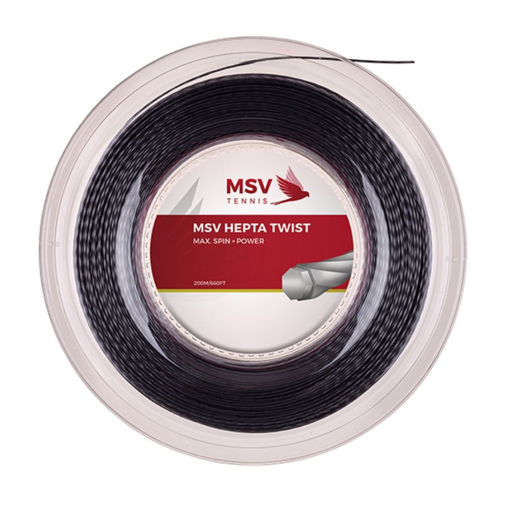 Tenis strune hepta twist 200m črna 1,20mm