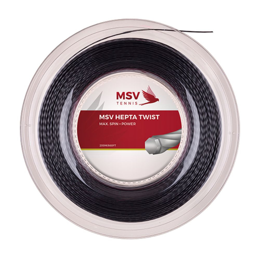Tenis strune hepta twist 300m črna 1,30mm