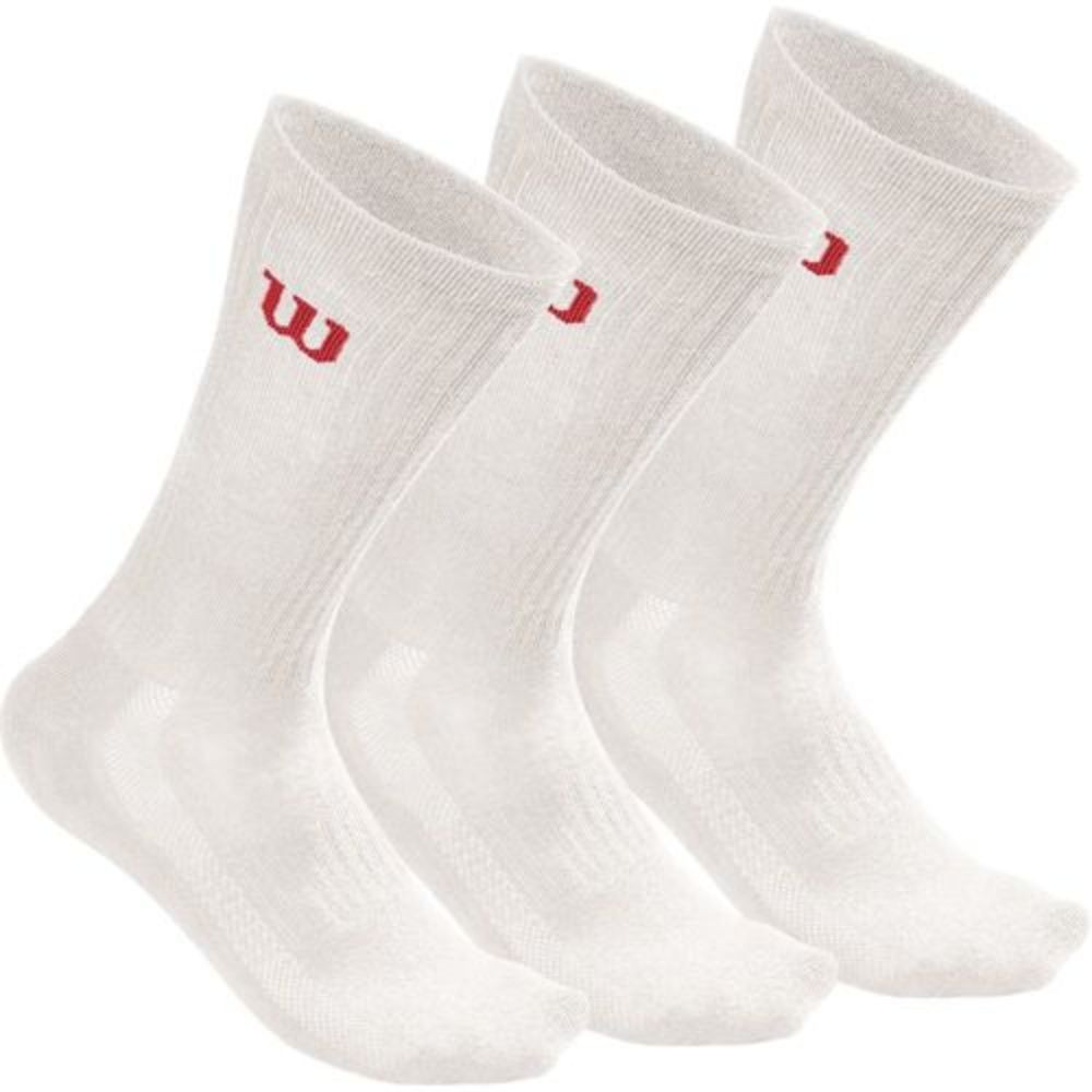wilson crew tenis nogavice bele