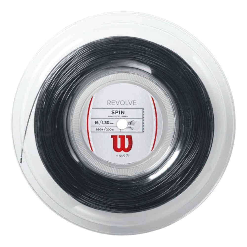 wilson revolve kolut tenis strune 200m črna 1.25mm